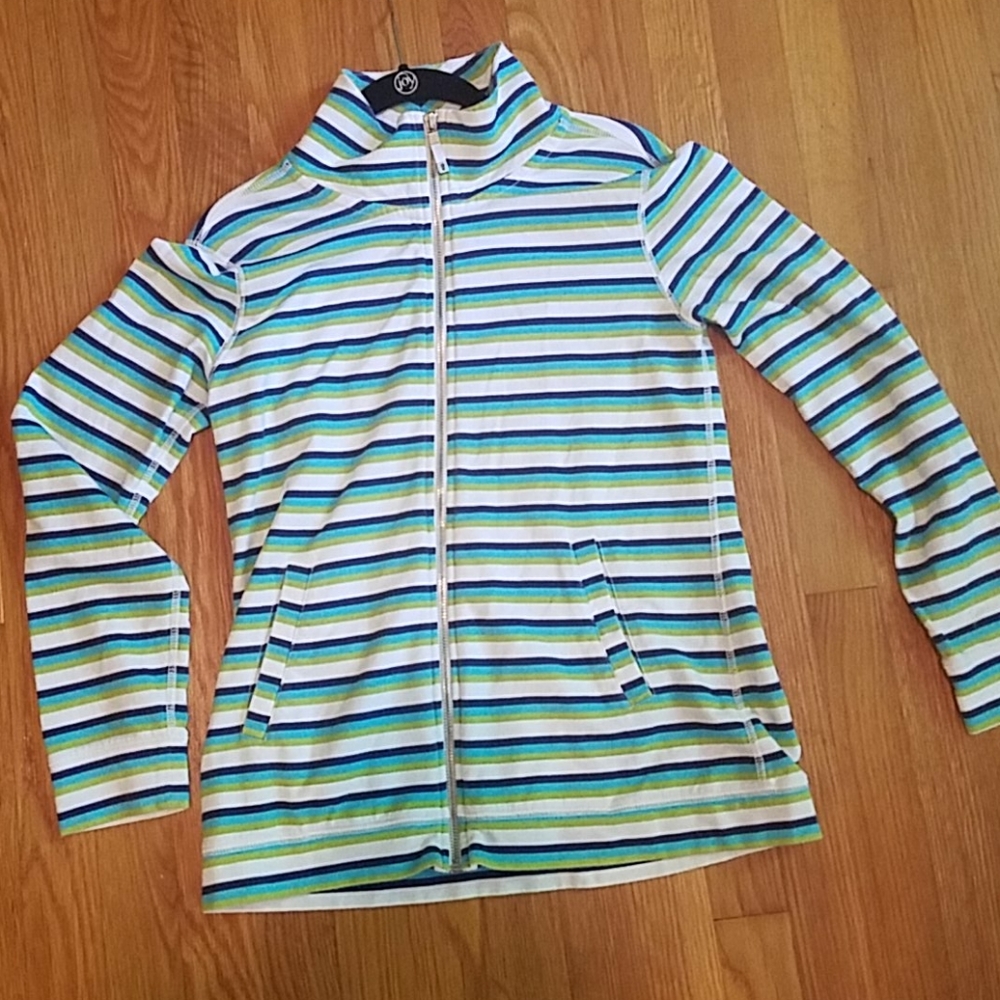 Tommy Bahama Stripped Cotton Full Zip Swea…